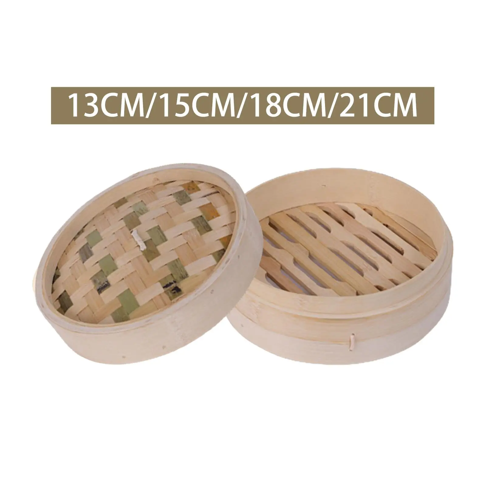 Bamboo Steamer Vegetable Steamer for Asian Food Handmade, Bun Steaming Basket Dumpling Steamer for Vegetables Rice Sum