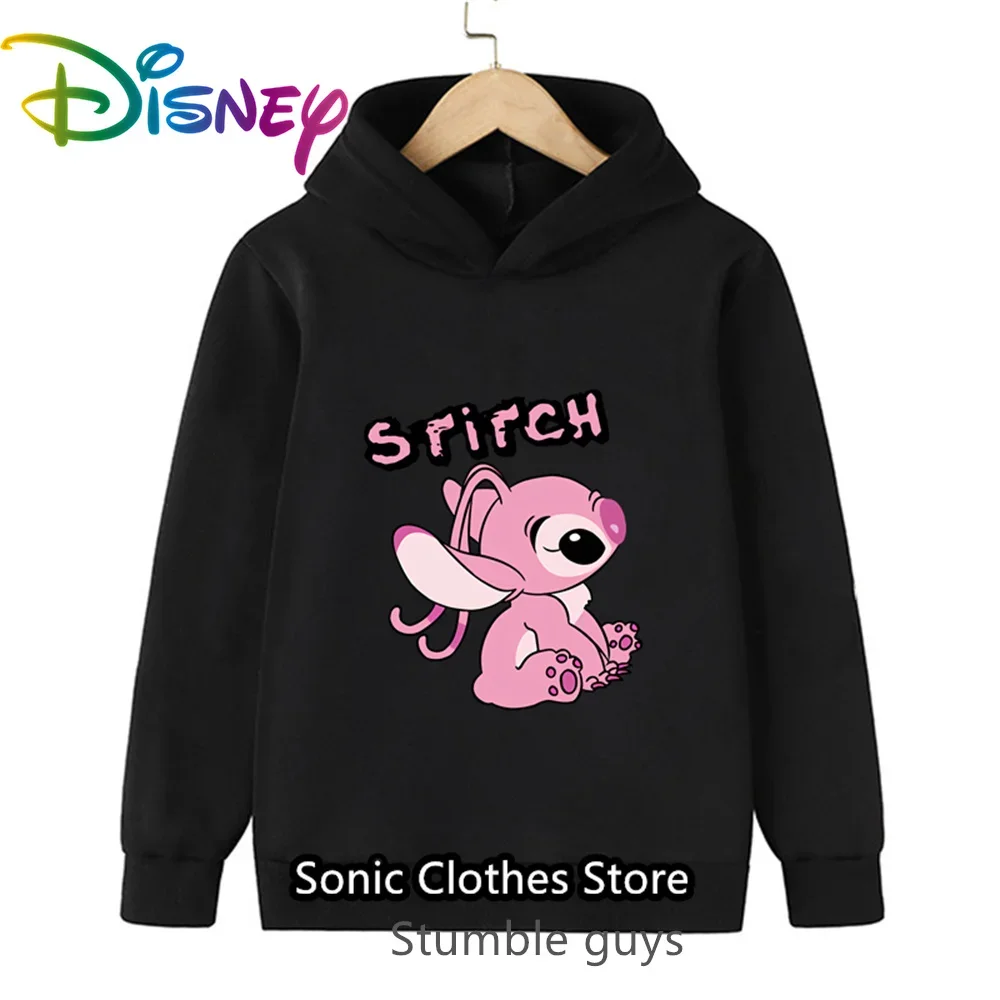 ستيتش ديزني للأطفال هوديي الخريف الفتيات أزياء فضفاضة عارضة أكتيفيوير 3-14Y