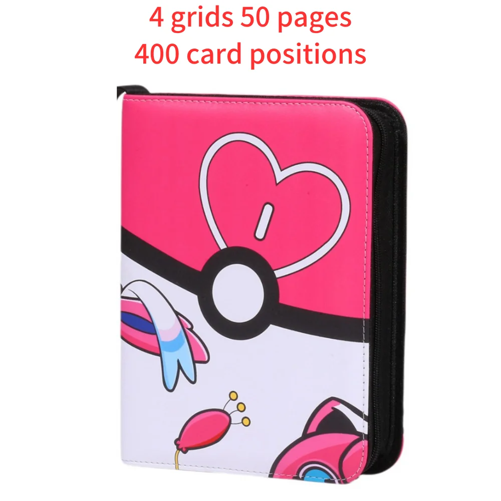 400 Pocket Monster Card Album Picchu Card Clip Anime Album Classic Portable Storage Card Book Pocket Monster Children's Gift