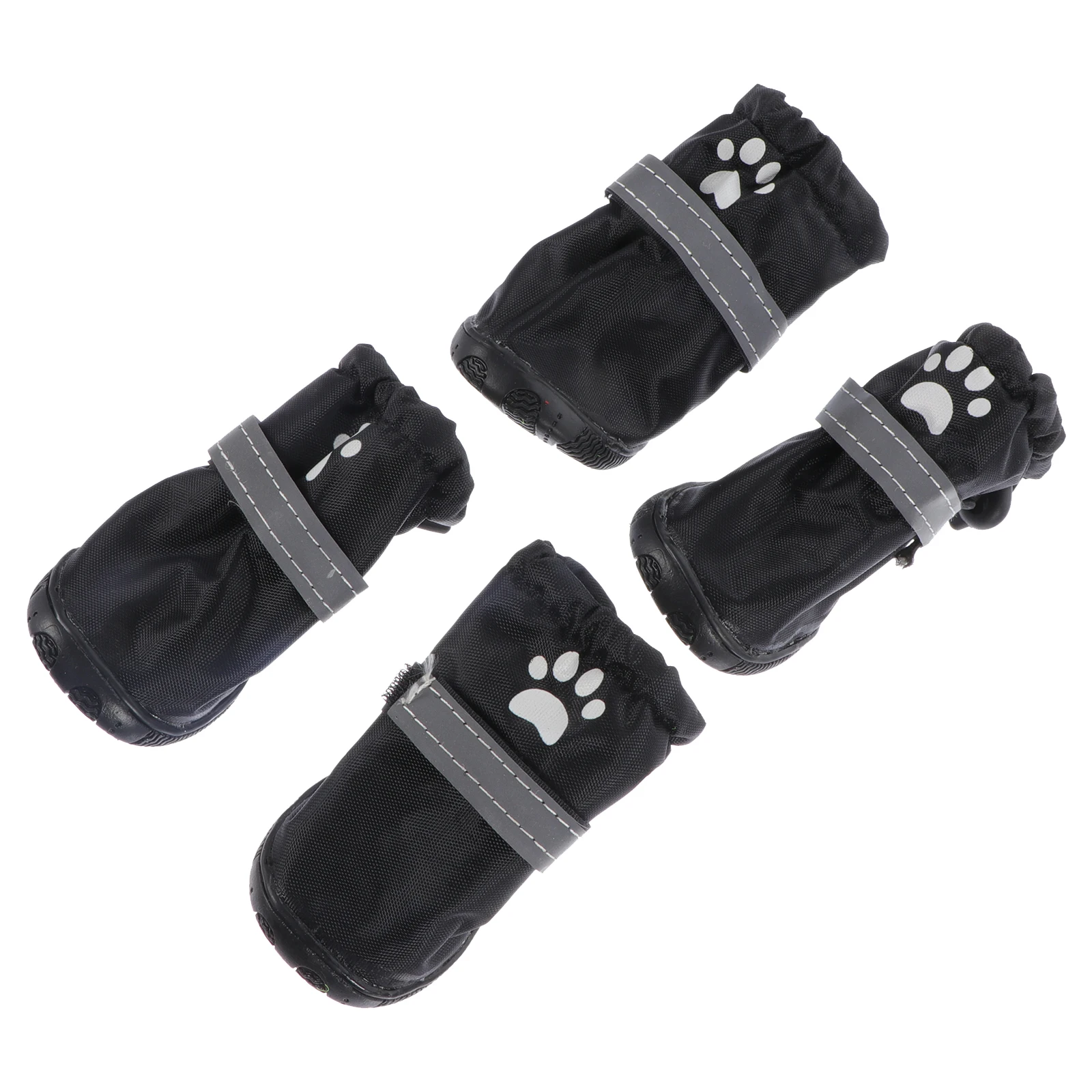 

4 Pcs Pet Boots Waterproof Dog Shoes Rain for Dogs Black Polyester Foot Covers outside