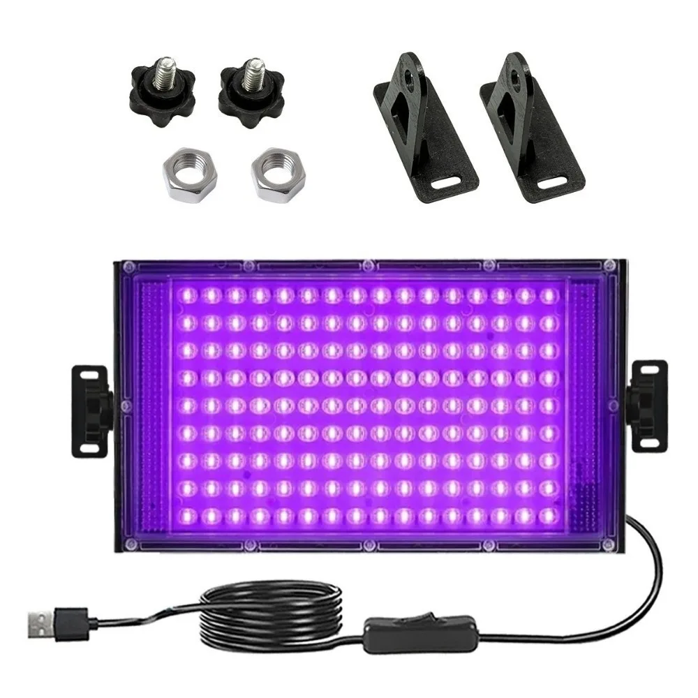 96/144 Beads UV Colloidal Curing Lamp High Intensity High Power UV Black Light Fast Curing USB UV Resin Curing Light