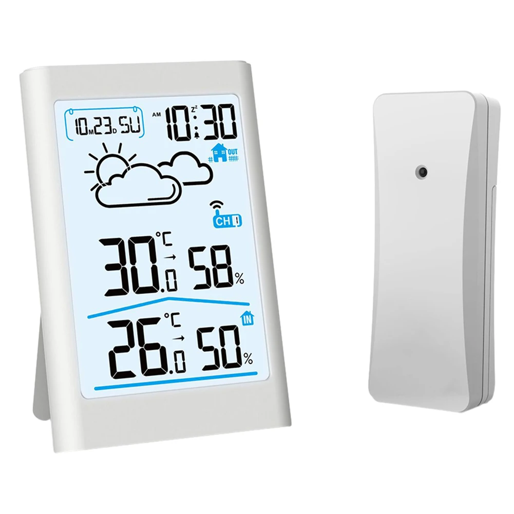 Clear and Easy to Read Display of the Digital Wireless Weather Station Indoor Outdoor Thermometer Hygrometer Sensor