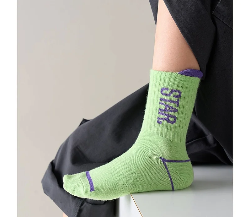 4 Paar Kindersocken Jungen Sportsocken Frühling Herbst Socken 1-14T Kinder Wadensocken – Detail 1