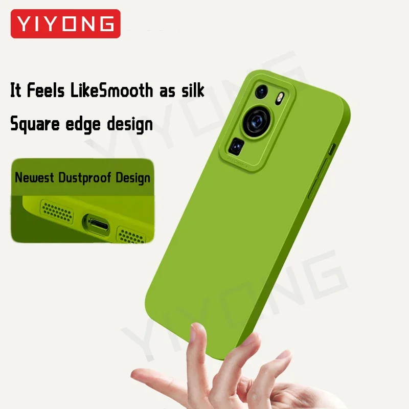 P60 Pro Case YIYONG Original Liquid Silicone Soft Cover For Huawei P60 P50 P30 P40 Pro Plus P40Pro P50Pro P60Pro Phone Cases