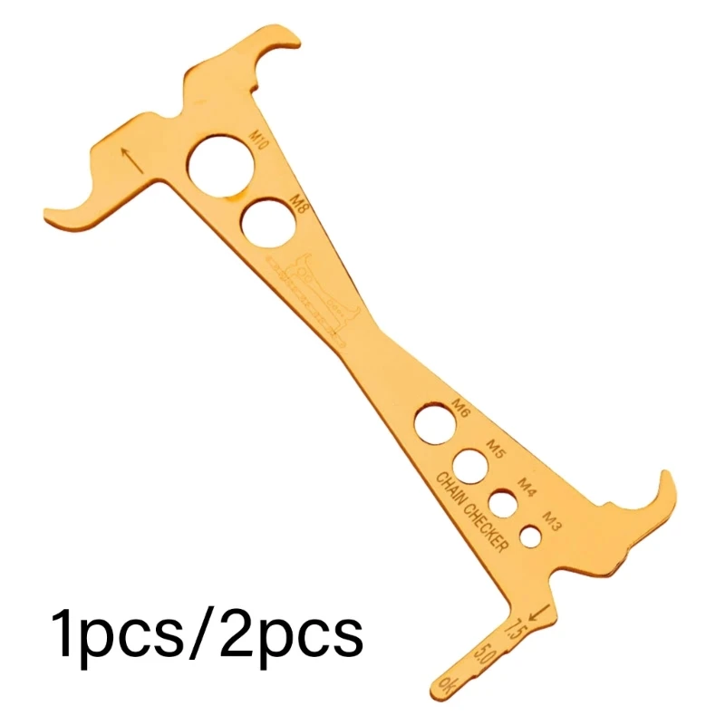 

1/2pcs Mountain Bike Chain Gauge Measurement Ruler Bike Wear Checker Indicators Bicycles Chain Repair Tool Easy to Use D5QD