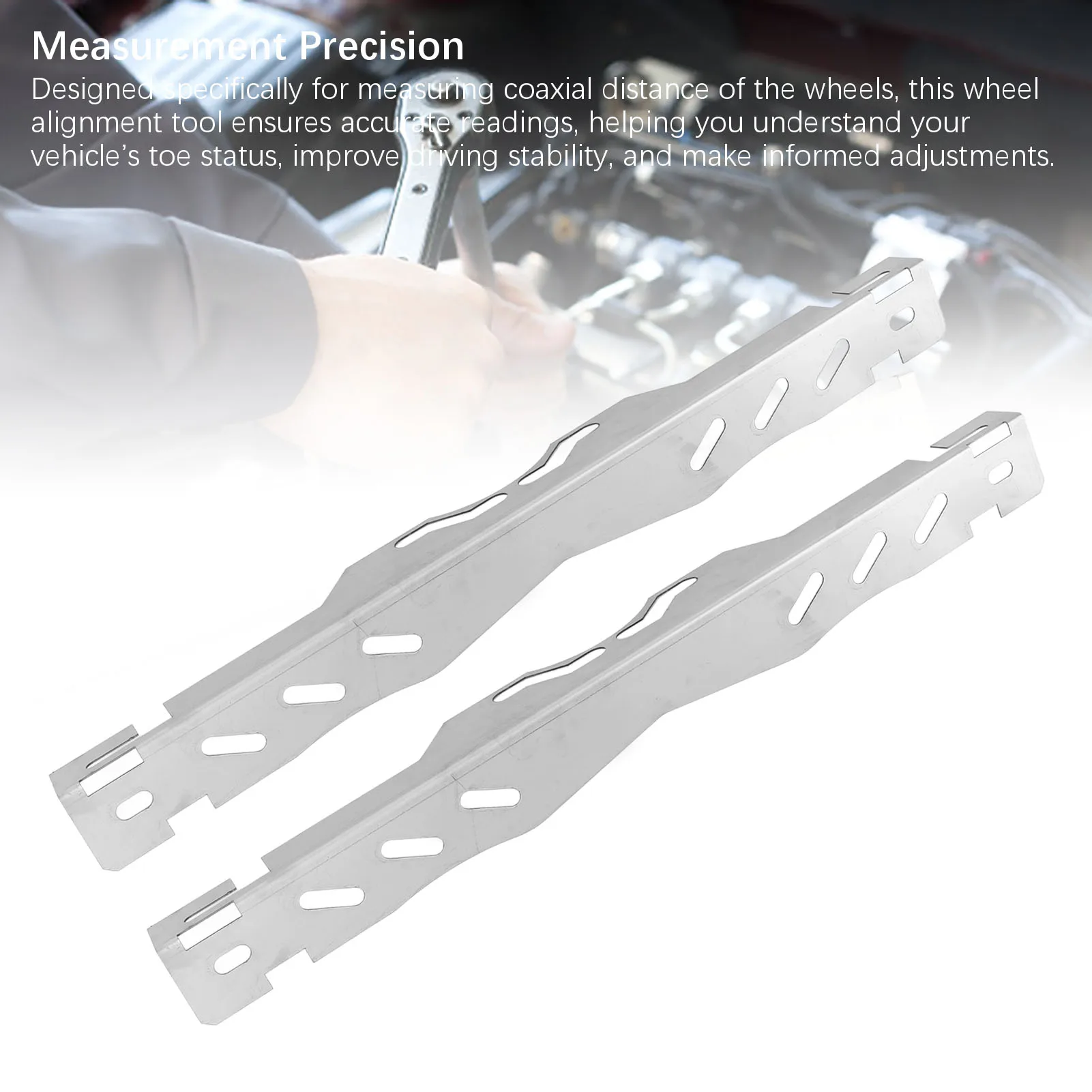 Stainless Steel Wheel Alignment Tool Plates Heavy Duty Toe Alignment Tool for Cars Sedans SUVs UTV ATV OEM Replacement Accurate view 3