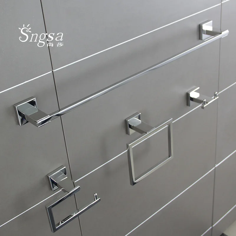 

304 mirror tissue holder stainless steel bathroom pendant set brushed towel holder towel rack