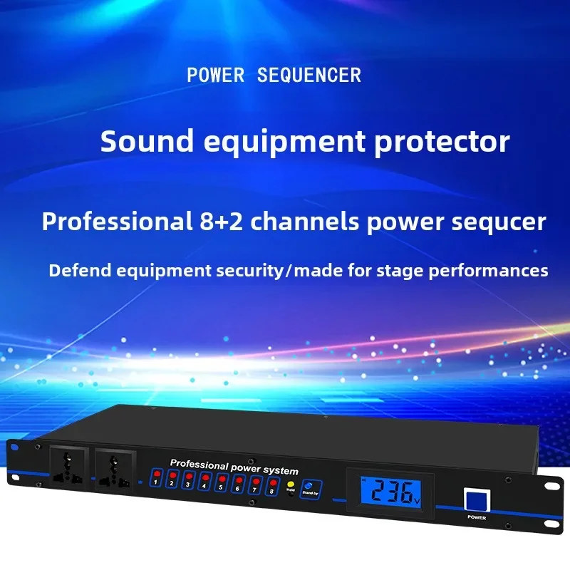 8-Channel Power Sequencer Universal Socket Sequencer Special For Stage Universal Socket Timer For Audio Equipment 2025 New