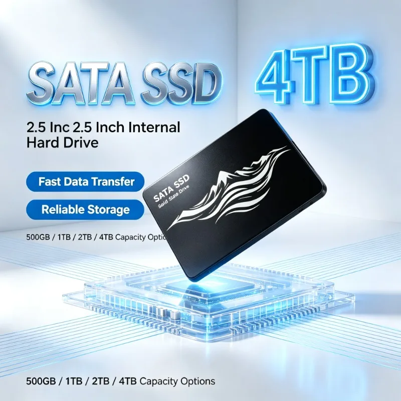 2.5 Inch SATA SSD Internal Solid State Drive 500GB 1TB 2TB 4TB High Speed SATA3 Hard Disk for Laptop Desktop PC Upgrade
