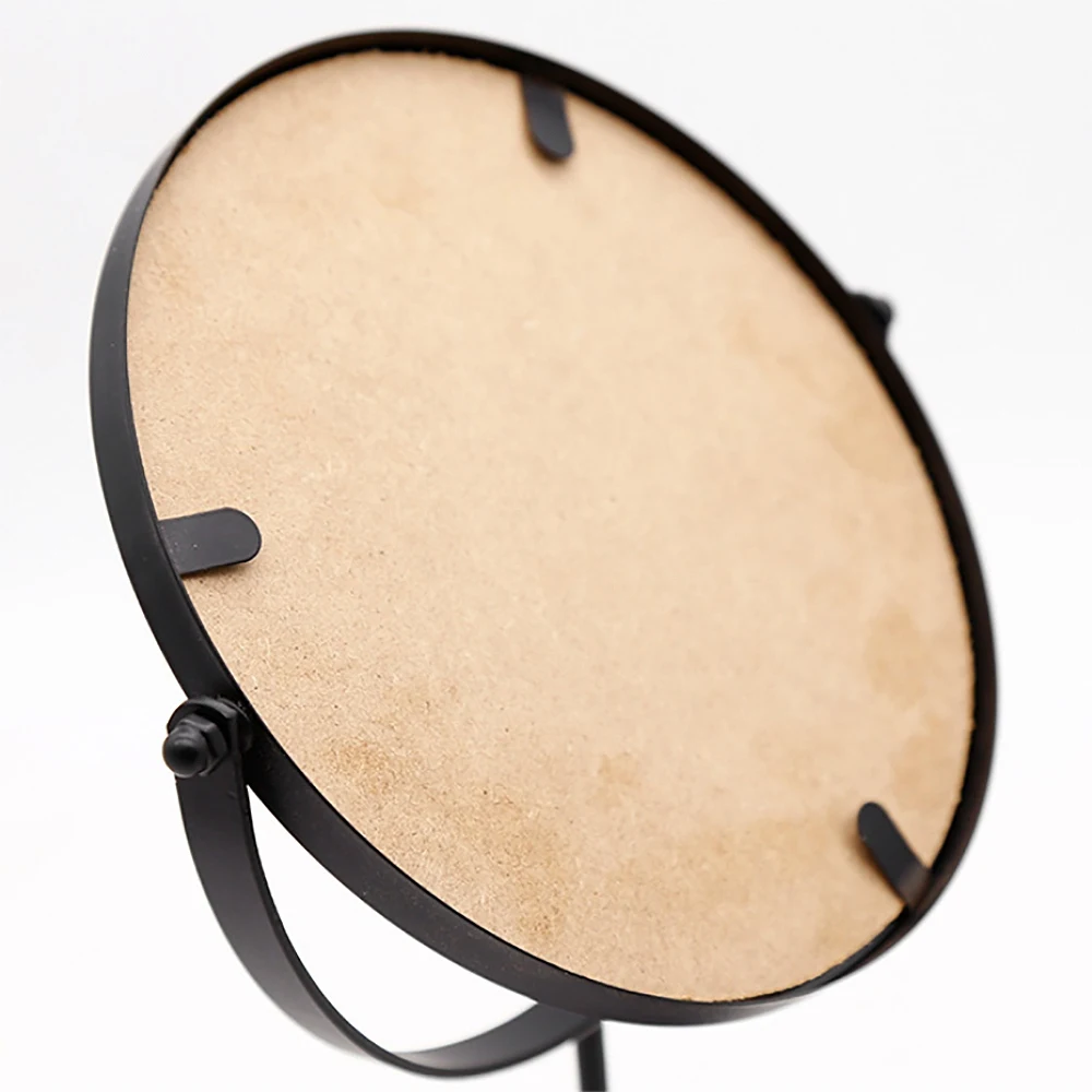 ضوء فاخر ريترو الأوروبي معدن الذهب المنزل سطح المكتب الهندسة مرآة ماكياج مرآة ماكياج عنبر #5