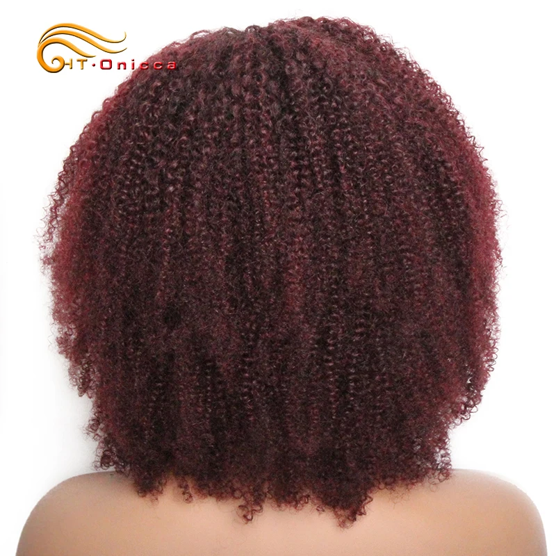 Parrucca corta afro crespa riccia Parrucche per capelli umani al 100% per donna Parrucca Pixie Curl Jerry Curl a densità 180% piena fatta a macchina