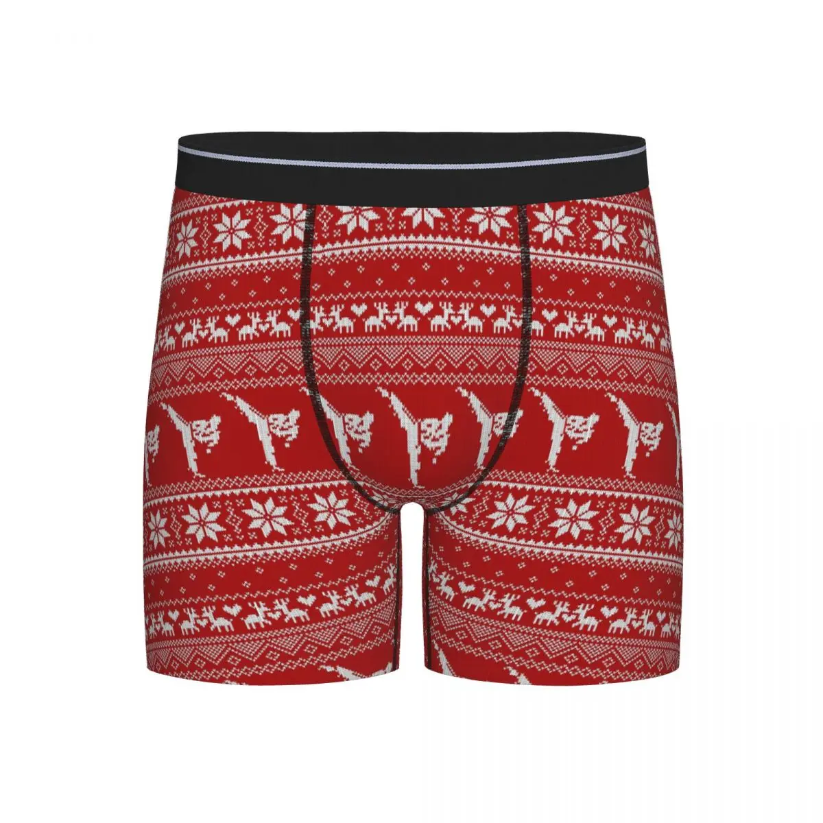 

Long Boxer Underpants Shorts Karate Ugly Christmas Sweater Panties Men's Comfortable Underwear for Homme Man Boyfriend Gift