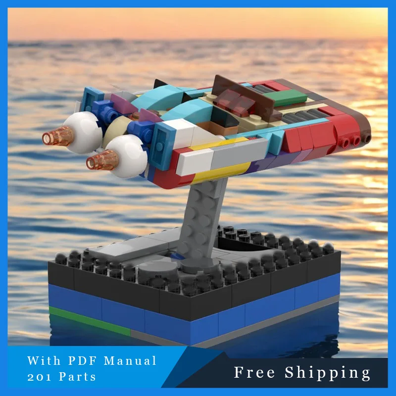 201 Uds. Serie creativa de batalla de estrellas, modelo de bloques de construcción de misiles de potencia de combate espacial, juguete de montaje DIY para niños, regalos de cumpleaños