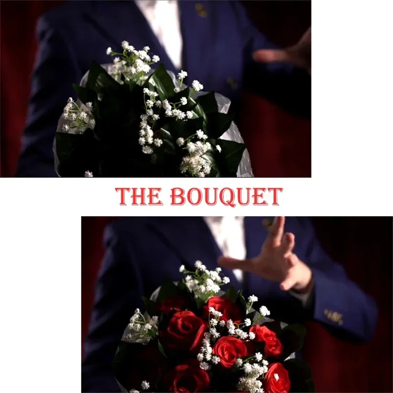 The Bouquet Rose 9 Flowers Magic Tricks Blooming Bouquet For Lover Stage Wedding Party Stage Illusions Comedy  Mentalism Funny