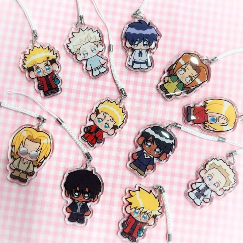 Trigun 2 Acrylic Phone Charm Keychain Character Design Customizable Fans Made Inspired Accessory