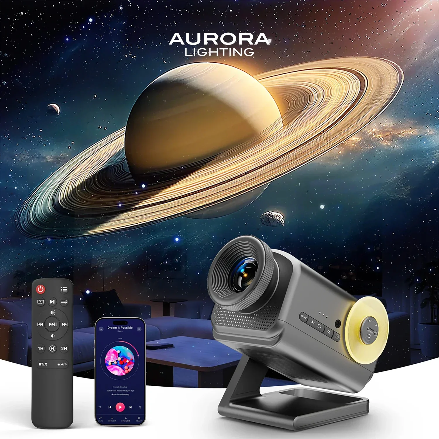 

AURORA LIGHTING 3D Projector Mini HD 3D Galaxy Projector Night Light for Kids Adults Bedroom Room Decor Birthday Christmas Gifts