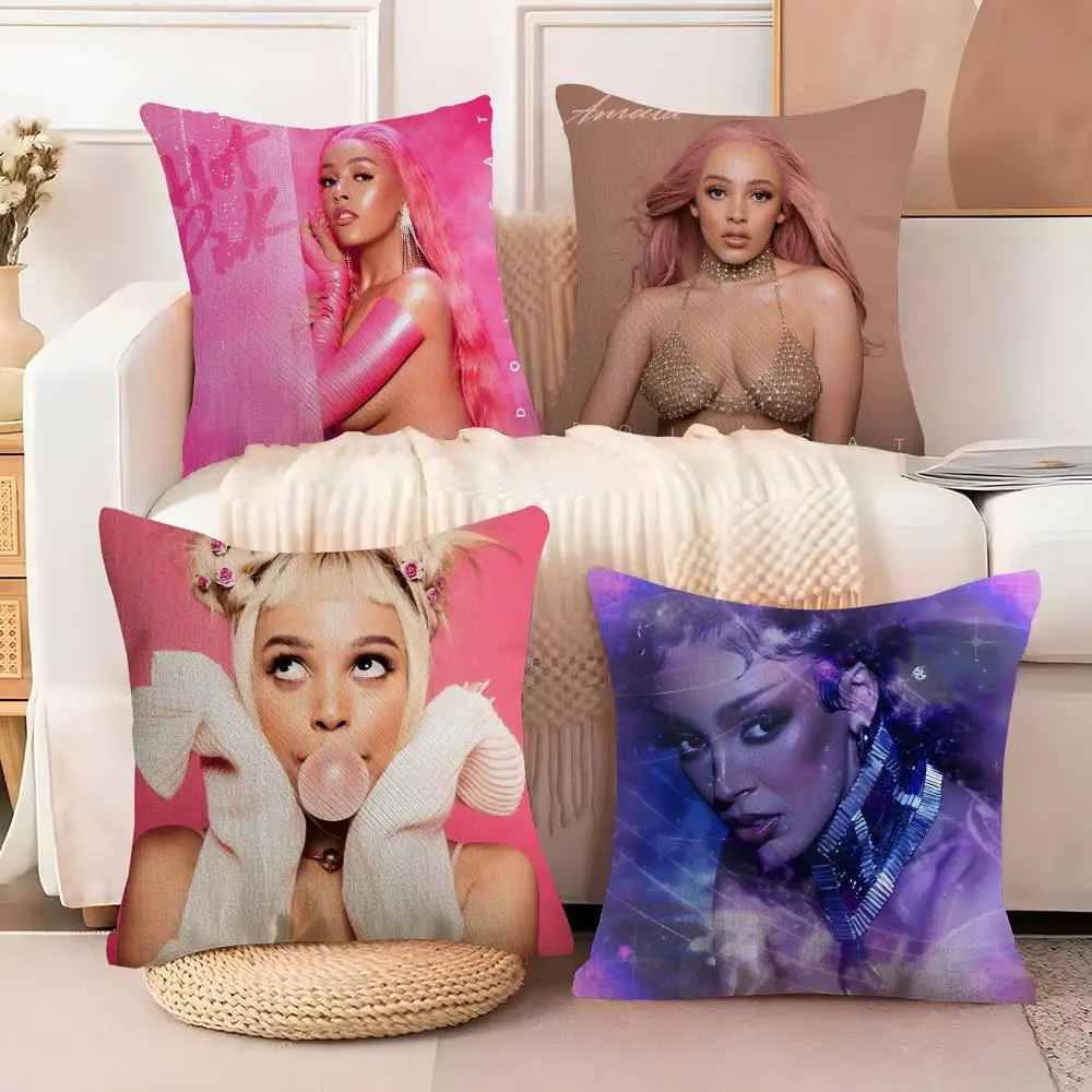 Ep Paint The Town Red D-doja C-cat Cushion Cover  Plush Fabric Soft Double Sided Print Sofa Cushion Cover Throw Pillow Covers
