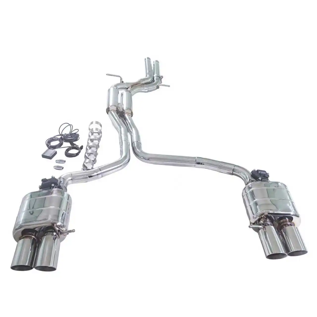 

Выхлоп GFC/подходит для 2009-2018 Audi S4/S5 3.0T B8 Catback, клапан из нержавеющей стали, совместимая с выхлопной системой