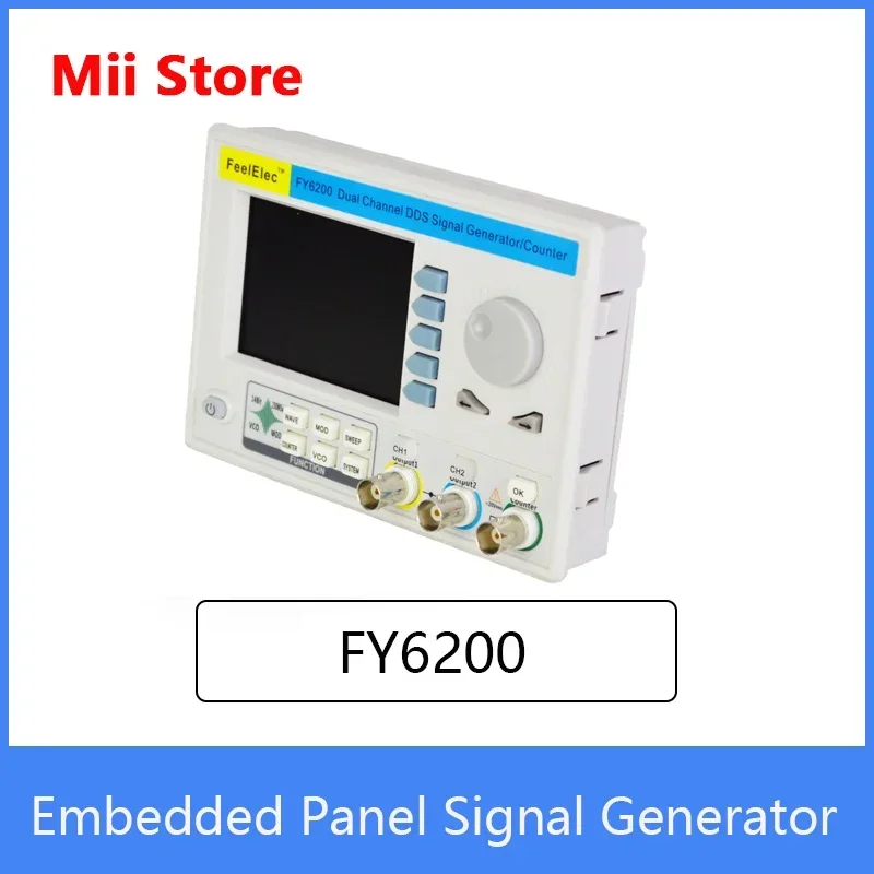 FY6200-30M dual channel function Arbitrary Waveform DDS signal generator, Frequency counting panel type signal Source