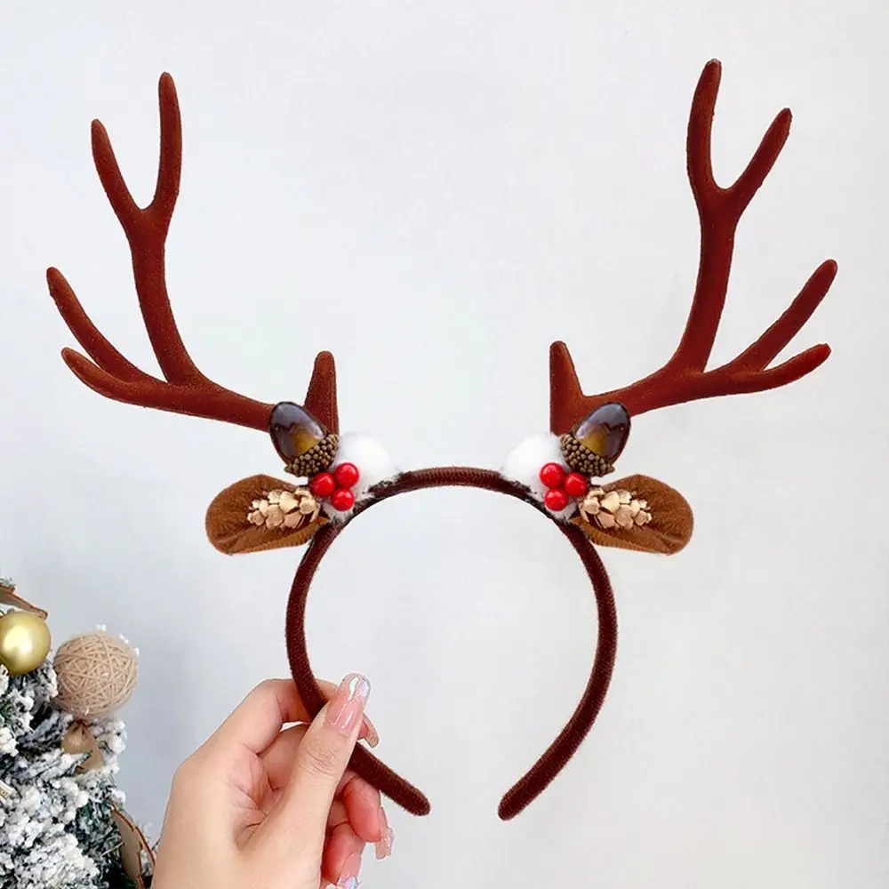 

Cute Christmas Decoration Christmas Headband Elf Reindeer Antlers Headband Santa Fairy Deer Ear Deer Horn Hair Band Girl