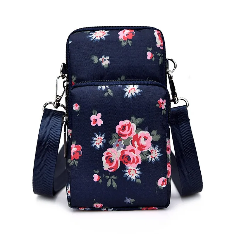 Universal Fashion Printing Phone Bag Wallet Case Outdoor Arm Shoulder Bag Cover Phone Pouch Pocket