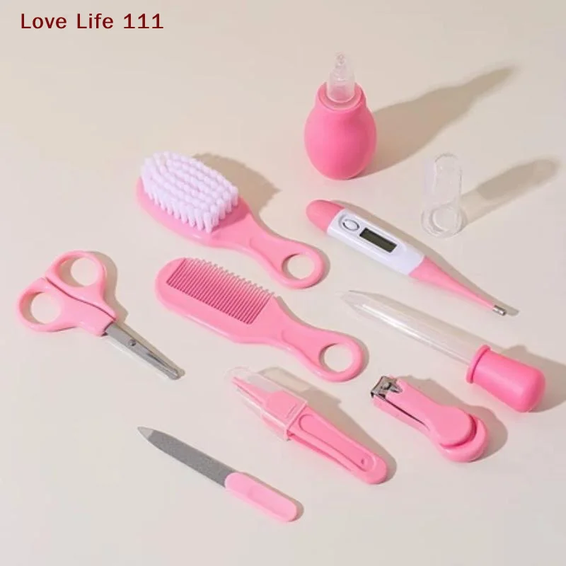 New 6/10PCS/Set Baby Health Care Kit Kids Nail Hair Health Care Grooming Brush Clipper Teether Toothbrush Baby Essentials