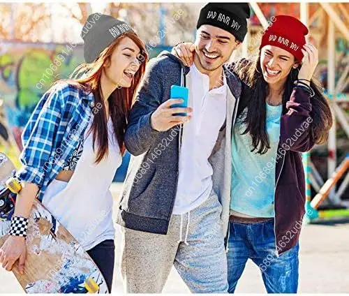 Joyci Winter Unisex Divertente Cattivo Capelli Giorno Hip Pop Beanie Cappello Donna Uomo Sci