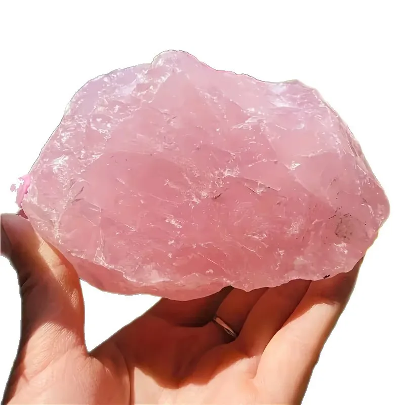 Raw Crystal Quartz Rose Quartz Healing Stone Rough Pink Crystal Stone