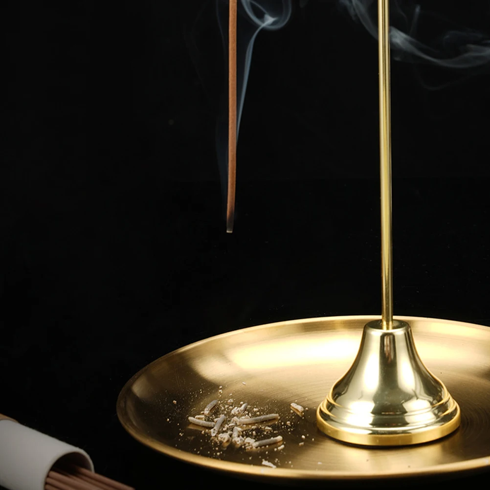 

Golden 27cm Tall 17cm Base Incense Stick Holder Alloy Burner Sticks Sage Decor Bedroom Home Bar Café Restaurant Party