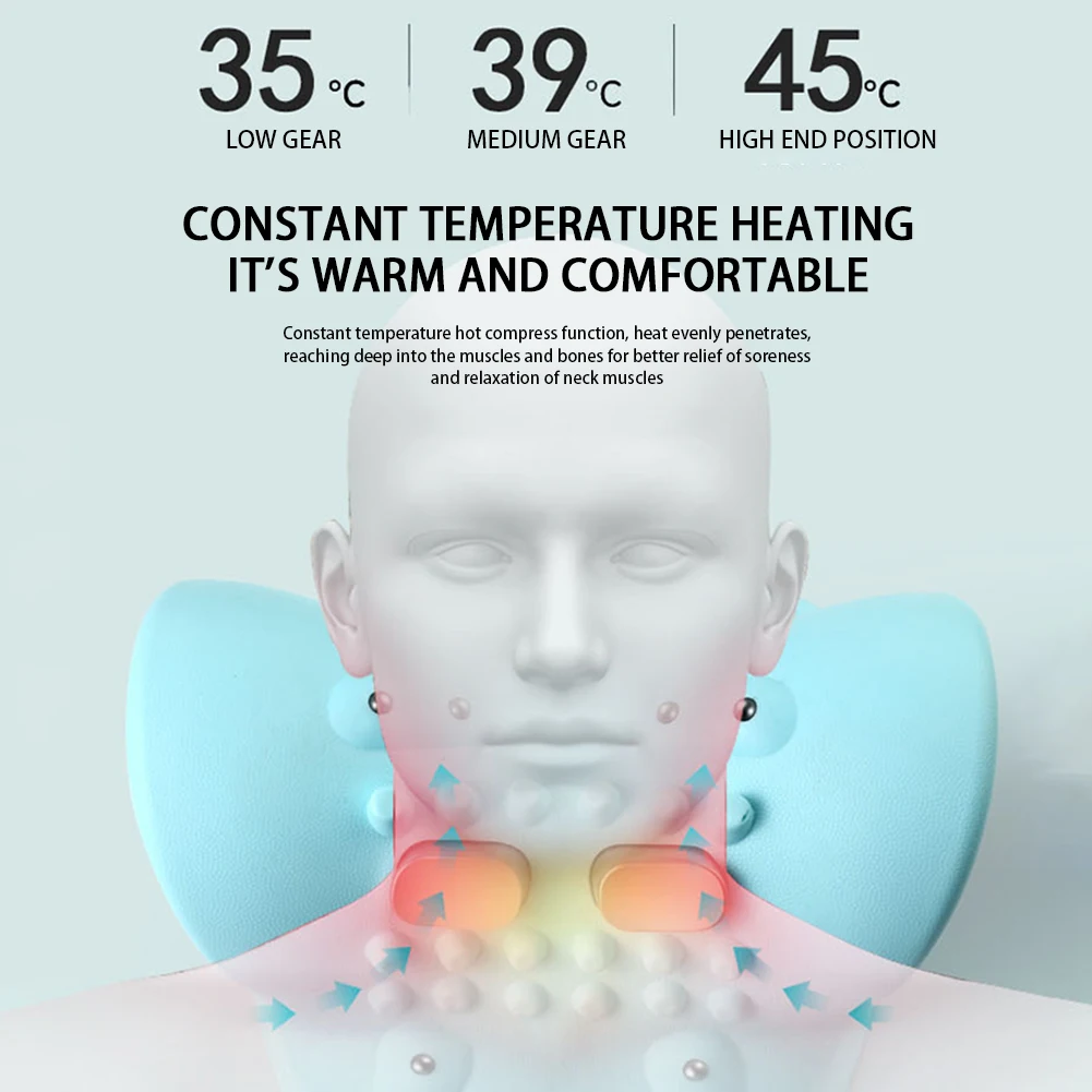 مدلك عنق الرحم لإصلاح عنق الرحم للبالغين وسادة تدليك محمولة للرقبة والرأس #5