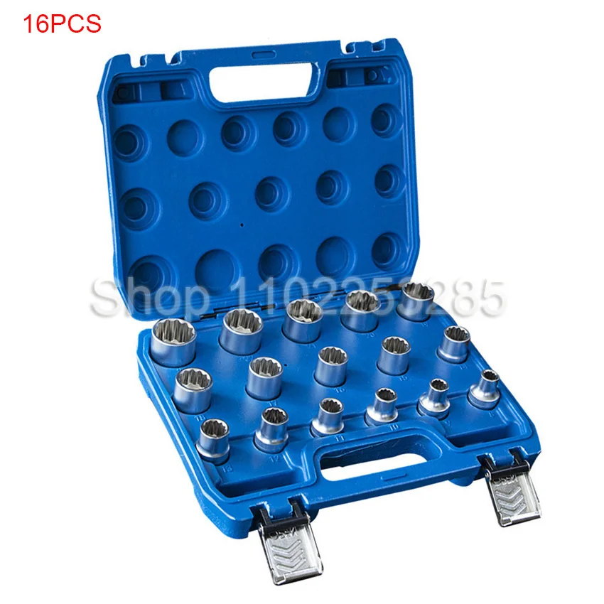 Hex Socket Repair Tool Kit, 12 Ponto Wrench Set, Lock Torx, Respinada Bit, 1/2 ", 8-36mm