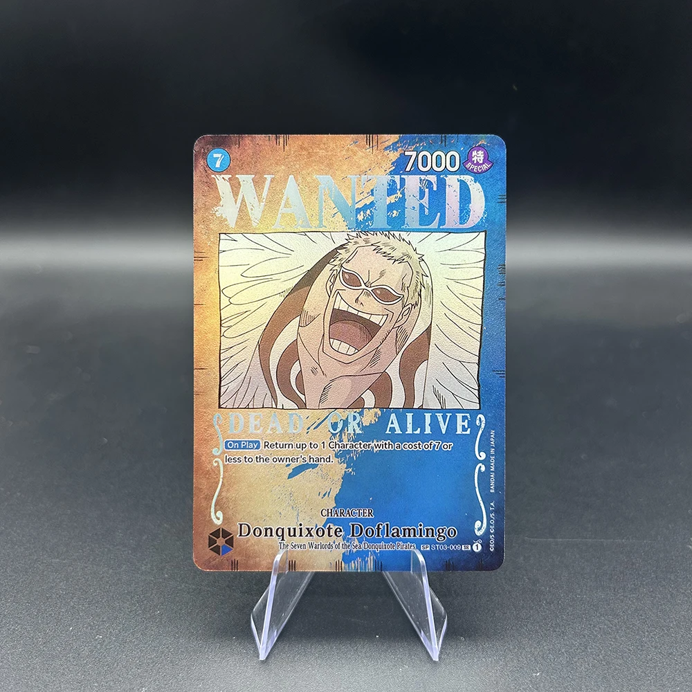 

Коллекционные карты Anime OPCG Proxy: Востребованные редкие голографические фольгированные карты с Эустасом Кидом, Кайдо, Дофламинго (ST104-001/ST03-009)