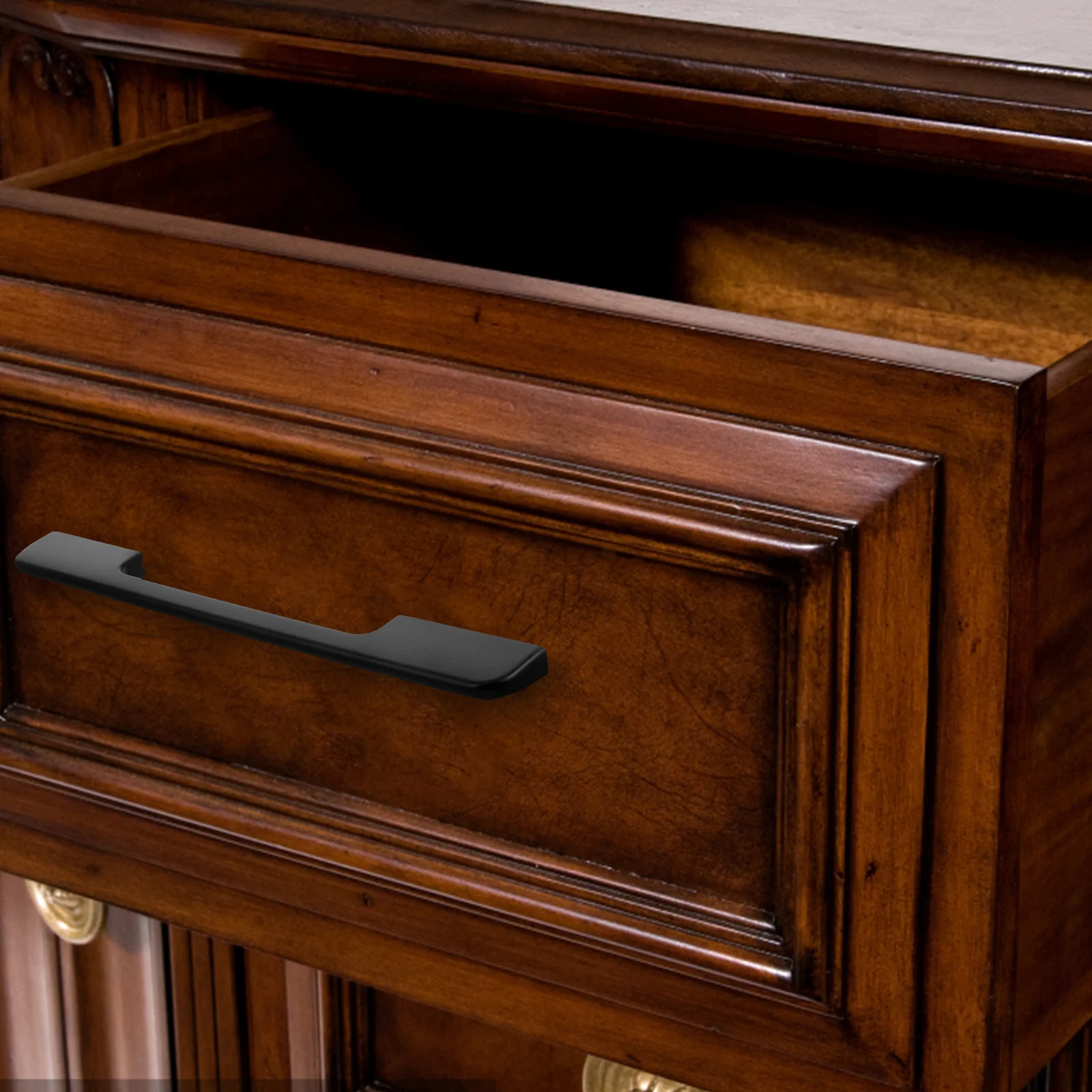 

Black Metal Door Handle Smooth Rounded Cabinet Pull for Drawer Dresser Cupboard Furniture Hardware Door Handle