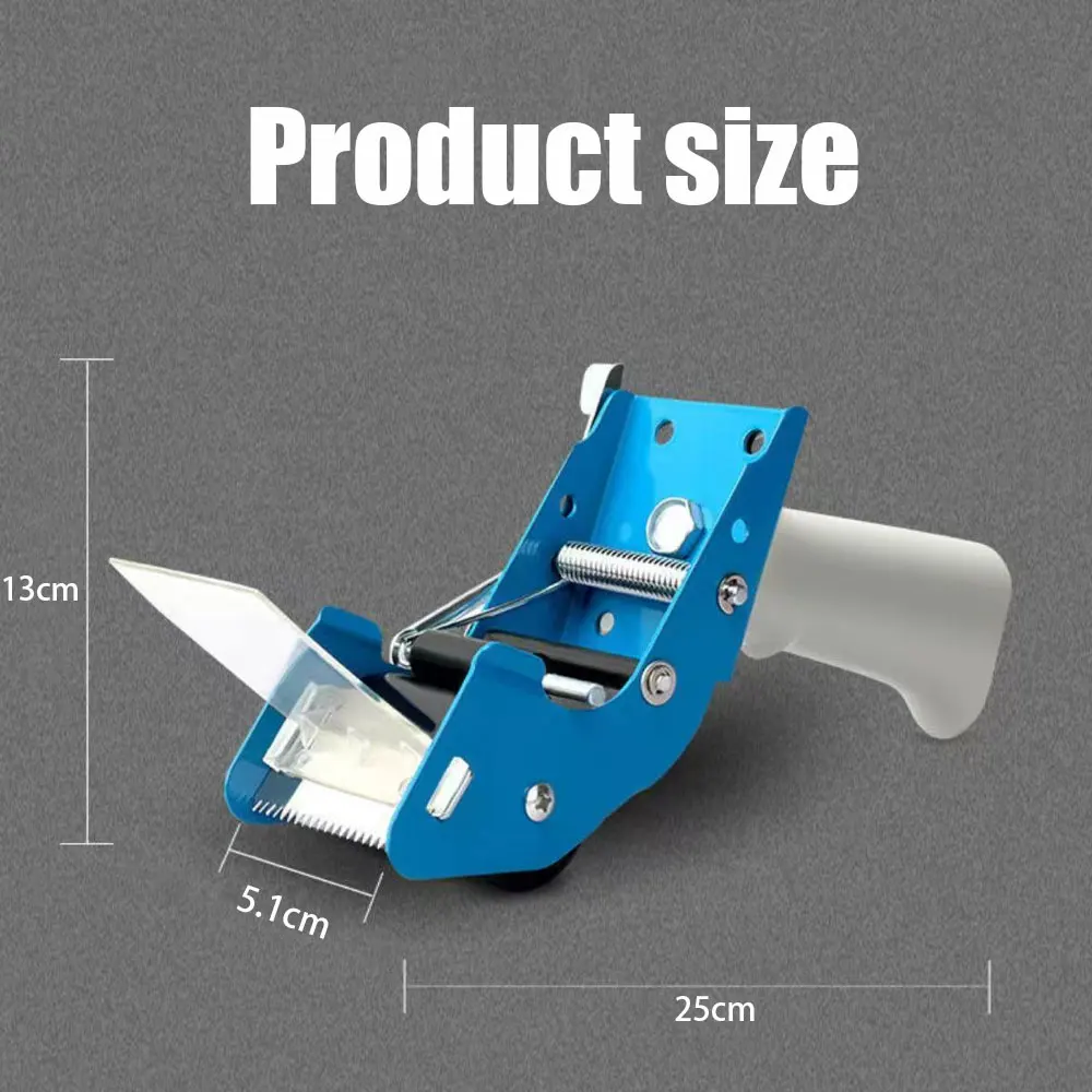 1PC comfortable grip tape dispenser (handle color random), does not include tape, ideal for warehousing and logistics.