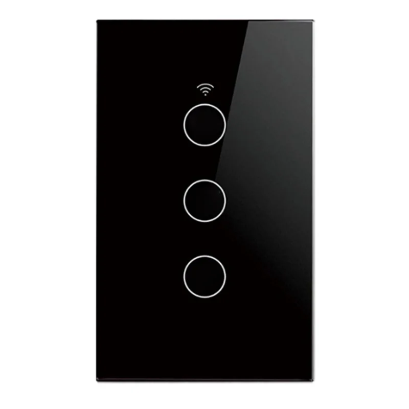 

【HOT-SELLING!】Tuya US Wifi Smart Wall Switch RF433 3 Gang LED Light Wire Touch Sensor Switches For Alexa Google Home