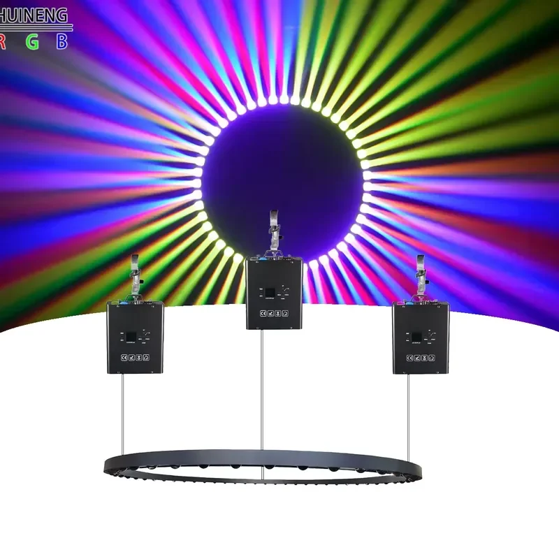 HUINENG 1.2m DMX512 RGBWUV PVC Lifting Ring Matrix Lamp