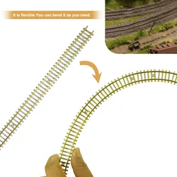 5pcs/10pcs N Scale 1:160 Track Flex Rail 50cm with Rail Joiners Nails HP27N Model Railroad