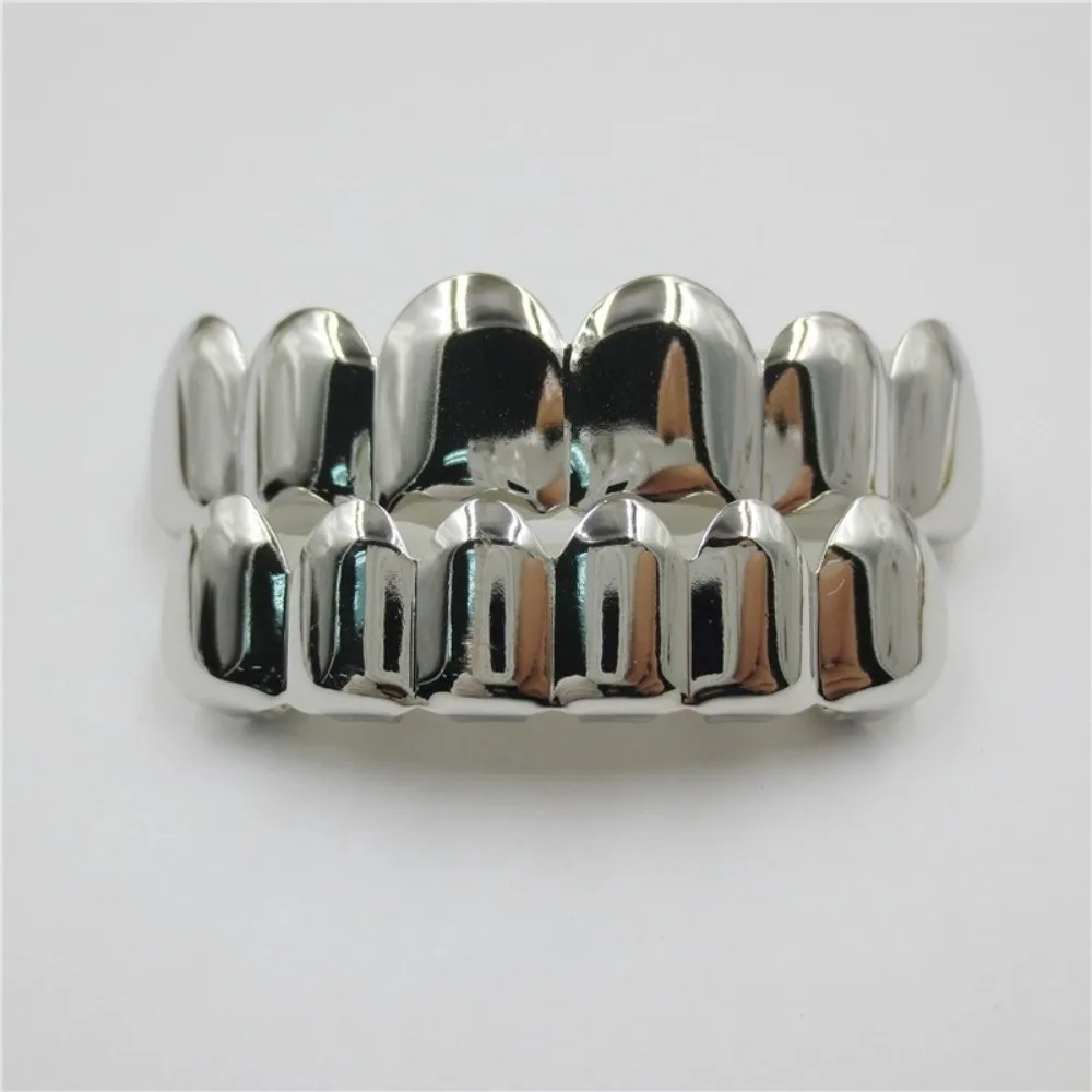Modisches Set aus Oberteil und Unterteil mit Zahn-Grillz, bequem, glänzend, zahnmedizinische Grillz, einzigartig, langlebig, Halloween-Zahn, Hip-Hop-Stil – Detail 5