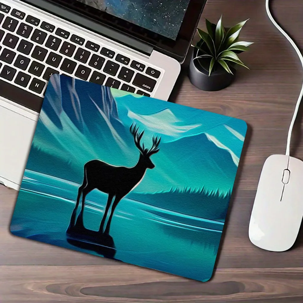 

The Snow Mountain Deer mouse pad is made of anti-slip and durable rubber, suitable for office use and gamers, with high quality