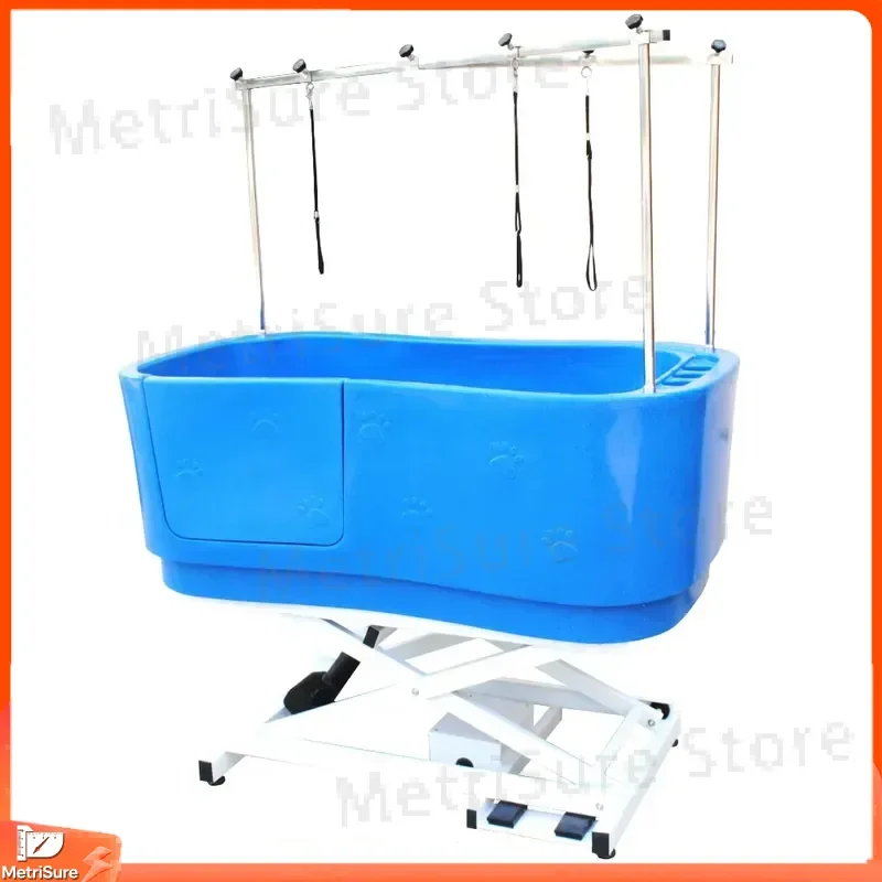 Lift Plastic Pet Wash Station Dog Grooming Tub Spa Bath for Dogs Cats with Adjustable Arms Portable Foldable Pet