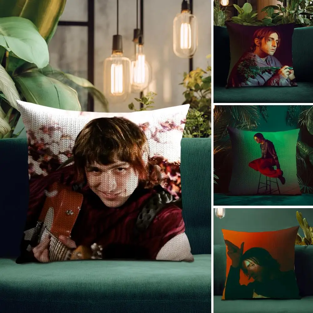 Singer Porter Robinson Pillow Case Natural Linen Organic Fabric Double-Sided Printing Breathable Perfect Gift for Decor