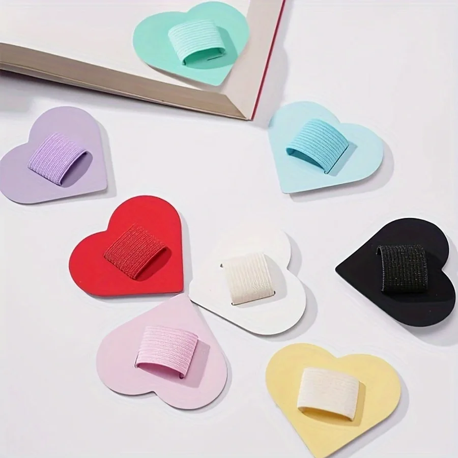 Picture 4: 4pcs Creative Minimalist Practical Self-adhesive Pen Holder With A Heart-shaped Design For Notebooks, Tablets, And Loose-leaf Pe
