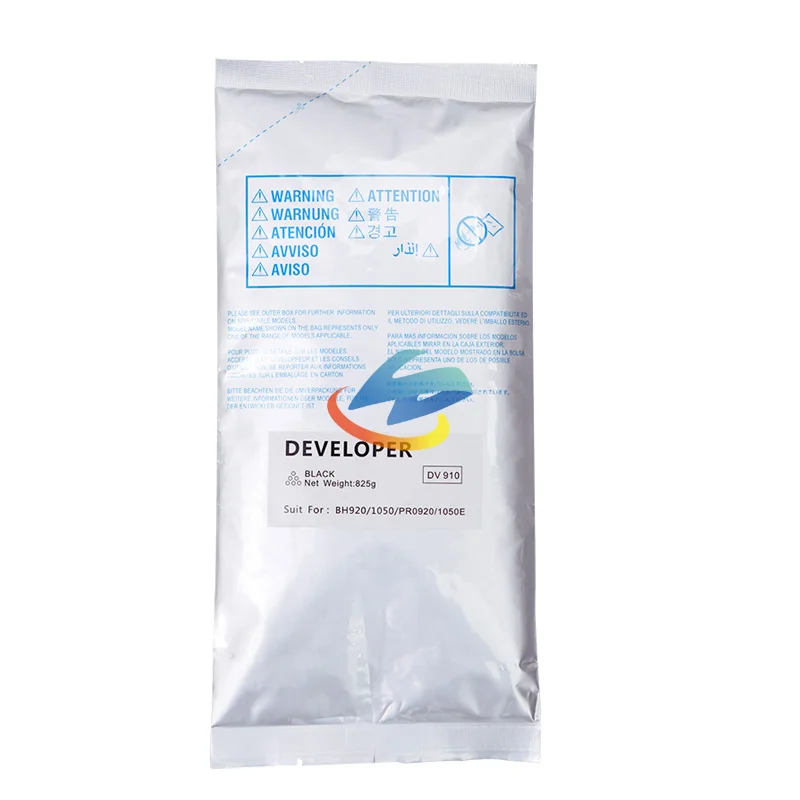 1PCS DV910 Developer Powder Compatible for Konica Minolta Bizhub BH1050 BH950 910 920 PRO920 1050 1051 1050E Black 300g/bag