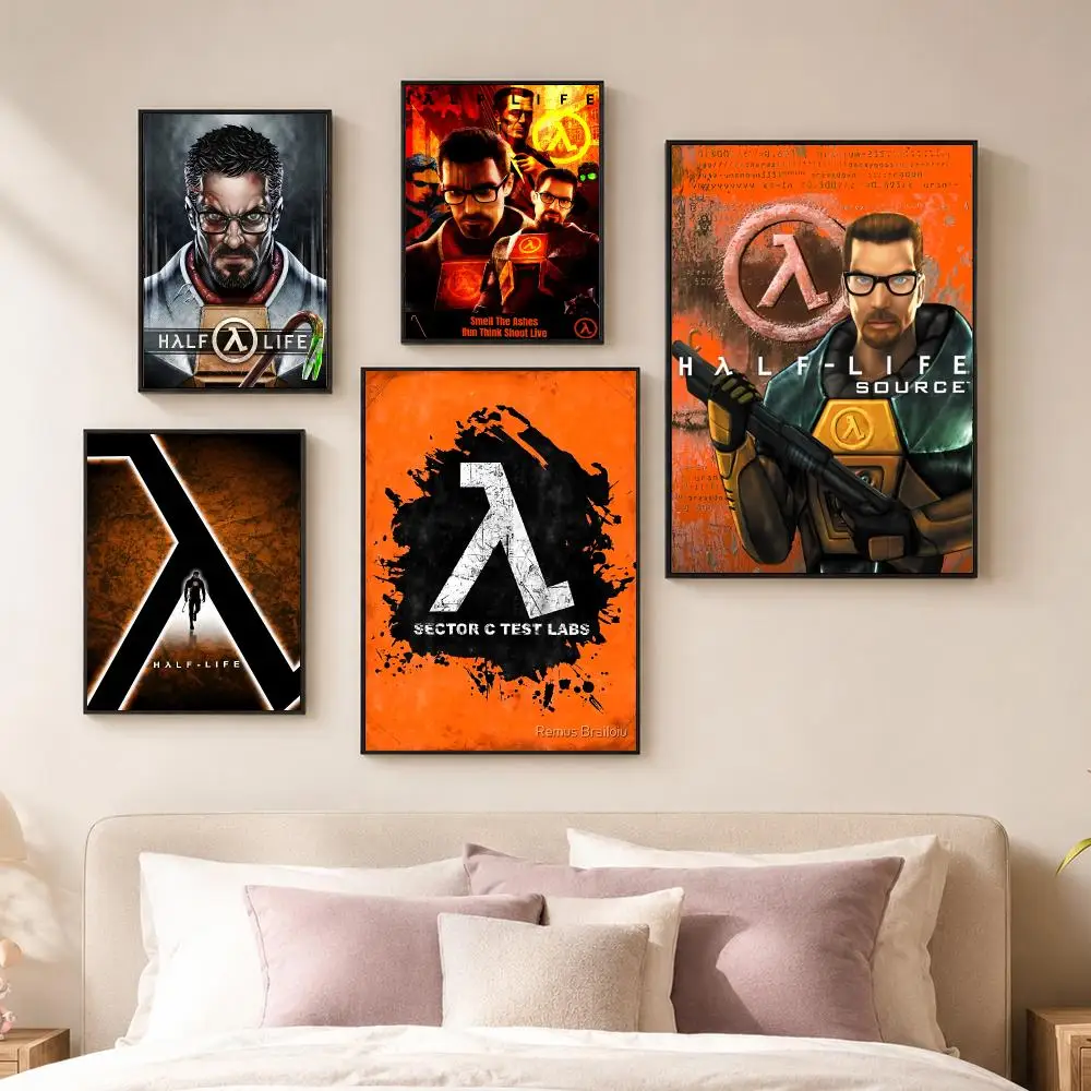 Video Game H-Half-Life 2 Poster Vintage PP Paper Wall Art Home Decor Print for Bedroom Living Room Aesthetic Gift