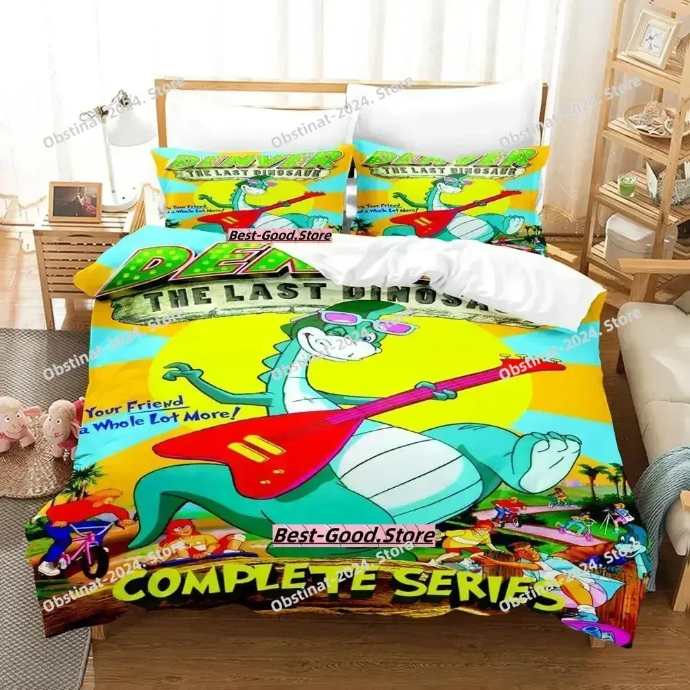 Denver the Last Dinosaur Jeremy Bedding Set Single Twin Full Queen King Size Bed Set Adult Kid Bedroom Duvetcover Sets Anime