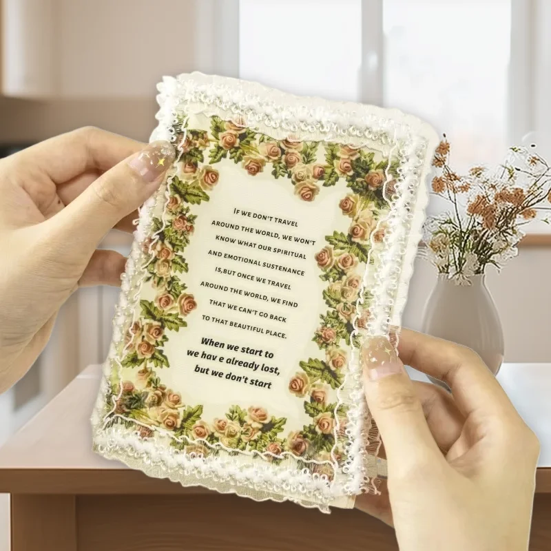 

1 рулон/рулон ленты с цветочной вышивкой: высеченная серия ПЭТ, 6 стилей, декор для журнала ручной работы, 35 мм * 2 м