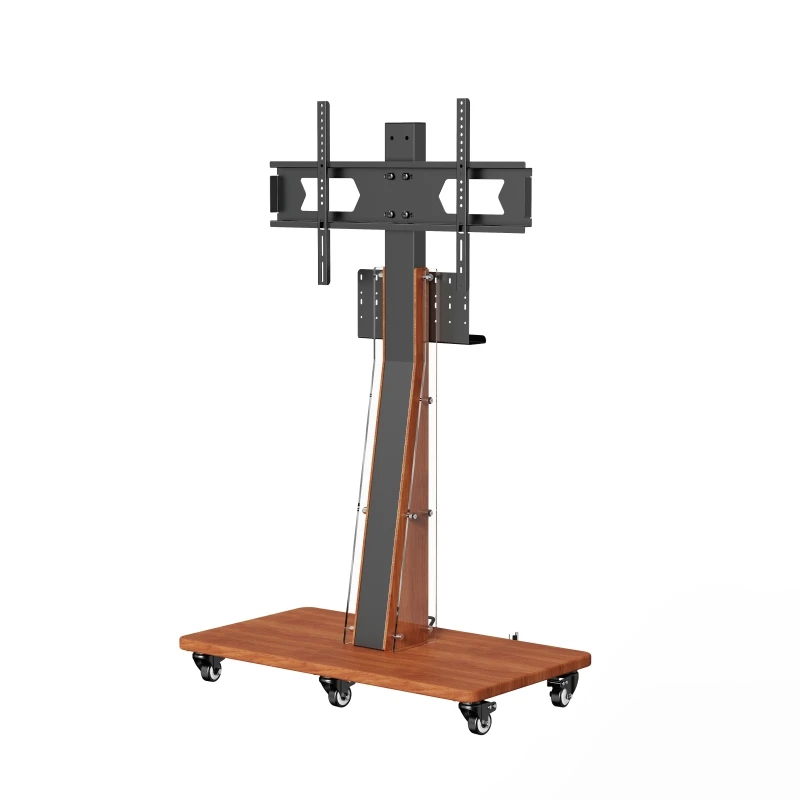 Modern Design Mobile TV Cart with Power Outlet Universal Floor  Stand for 32-65 Inch TVs Professional Office Rolling Base