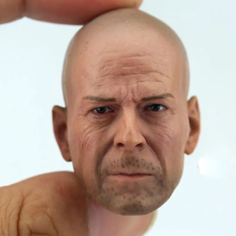 

1/6 Scale Bruce Willis Head Sculpt Die Hard Head Carving Model Toy for 12in Action Figure Toy Collection