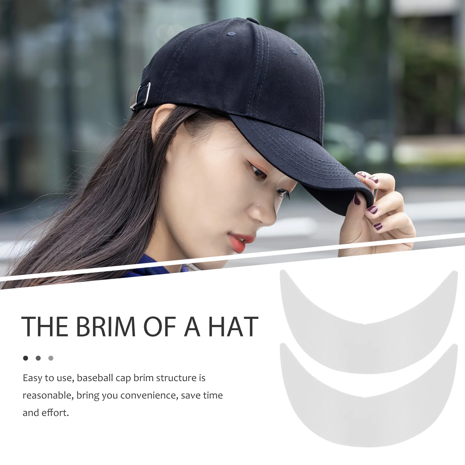 10 Pcs Hat Brim Support Wool Cap Baseball Brims Caps Inserts Visor Board Pe Liner Replacement