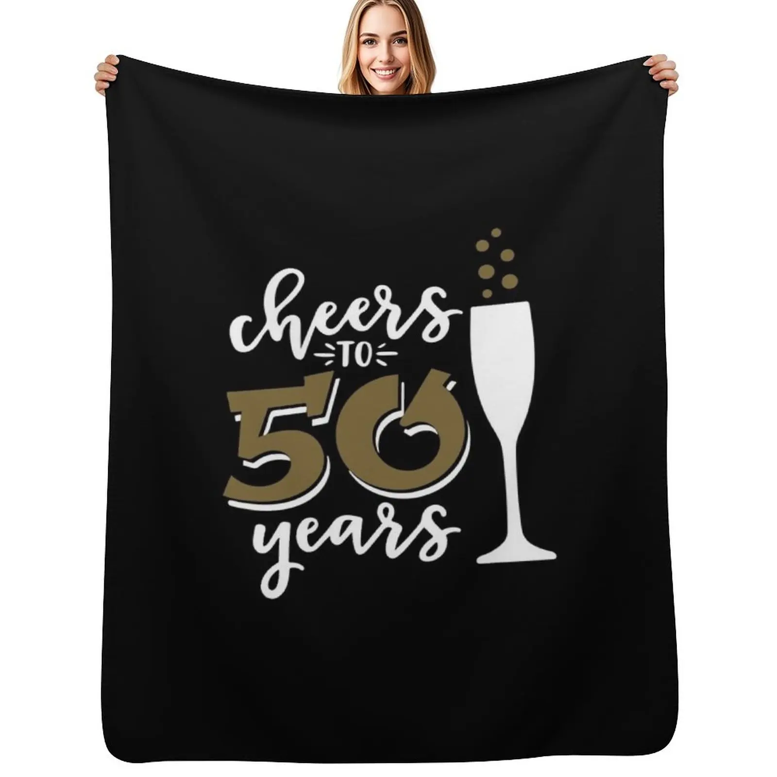 

Cheers to 50 years birthday men women Of birthday Vacation Inspiration Joy Mood Throw Blanket sofa bed Shaggy Moving Blankets